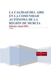 Informe calidad del aire Región de Murcia 2016