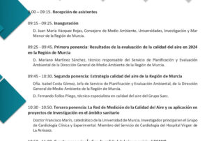 Cartel II Jornada de Calidad del Aire en la Región de Murcia